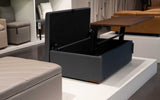 Built-in Desk | Italian Leather | Fractus Modern Motion Storage Ottoman with Tray Table Desk | Mofit Home Furniture